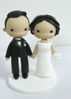 Picture of Classic wedding cake topper, Traditional bride & groom wedding topper