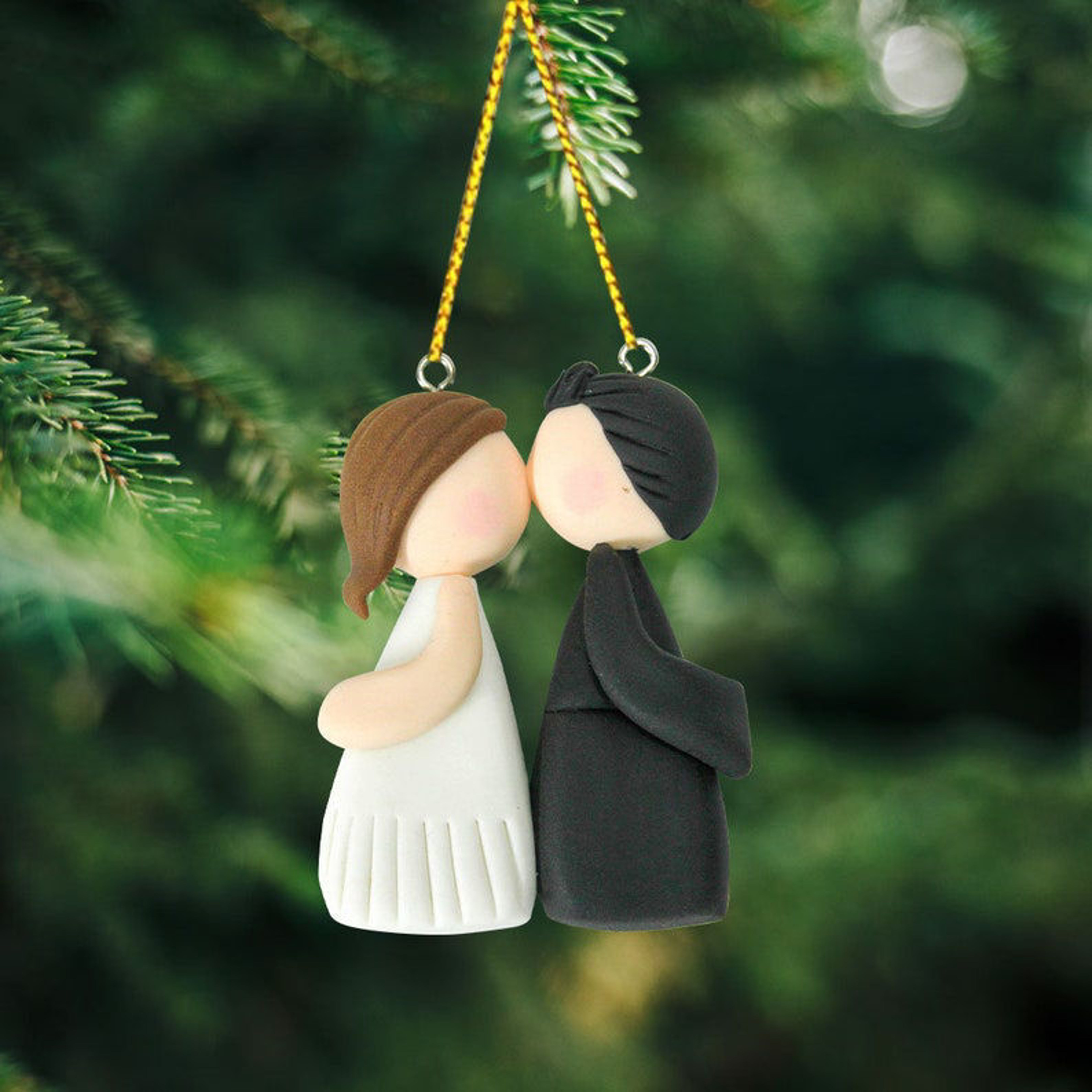 Picture of Bride & Groom Ornament Personalized, Our First Christmas Ornament
