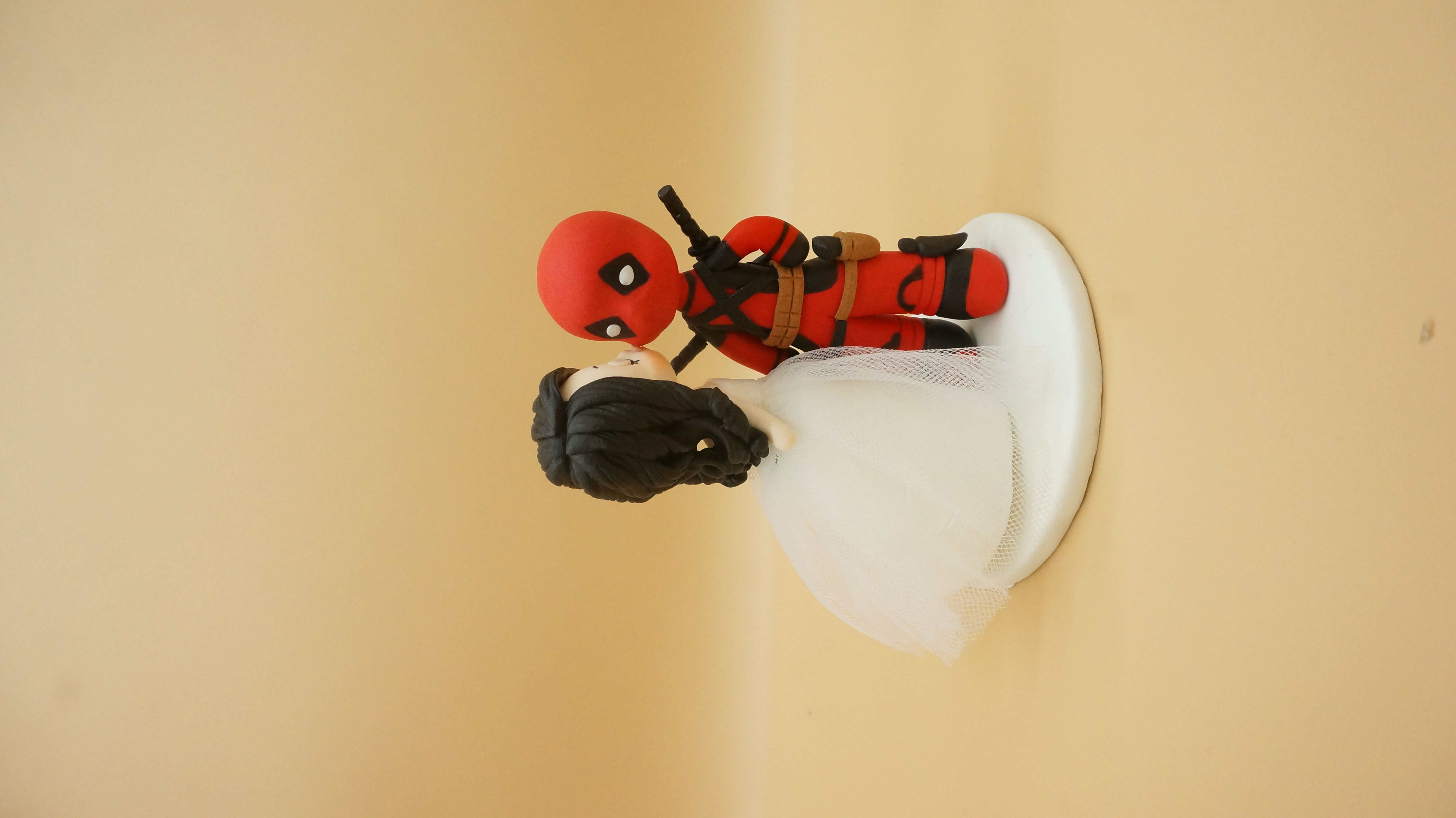 Picture of Superhero wedding cake topper, Deadpool Wedding Cake Topper