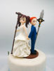 Picture of Geeky Anime Fandom With Inspired Seven Deadly Sins Wedding Cake Topper