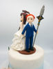 Picture of Geeky Anime Fandom With Inspired Seven Deadly Sins Wedding Cake Topper