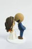 Picture of Forehead kissing wedding cake topper