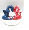 Picture of Dragon wedding cake topper, Custom forest dragon wedding cake topper, fantasy wedding theme