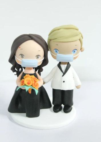 Picture of Gothic wedding cake topper, I put a spell on you wedding Cake Topper