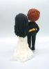 Picture of Forever & Always wedding cake topper, bride & groom with a husky topper, lilac wedding theme