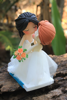 Picture of Lesbian wedding cake topper, Kissing bride & bride topper - CLEARANCE