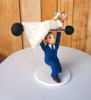 Picture of Hilarious wedding cake topper, Weight lifting wedding cake topper - CLEARANCE
