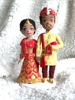 Picture of Indian wedding cake topper, Ethnic wedding clay figure - CLEARANCE