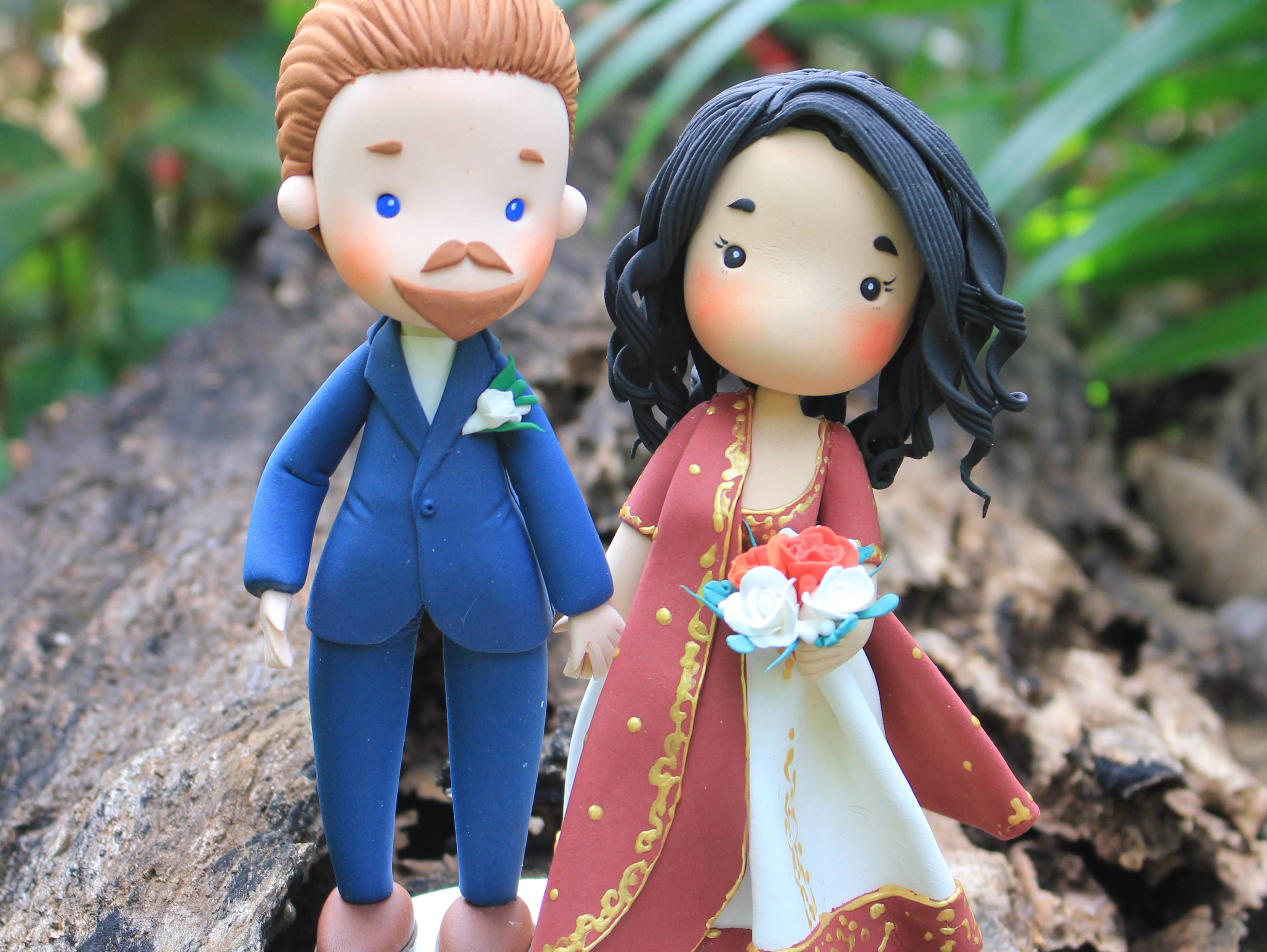 Picture of Indian Wedding Cake Topper - CLEARANCE
