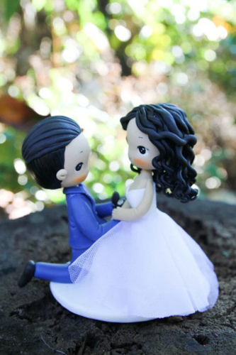 Picture of Marry Me, I Do Wedding cake topper, Proposal Idea Cake Topper