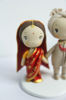 Picture of Indian wedding cake topper, Traditional Indian Couple wedding cake topper