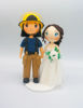 Picture of Fireman wedding cake topper, Firefighter and Bride cake topper