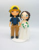 Picture of Fireman wedding cake topper, Firefighter and Bride cake topper