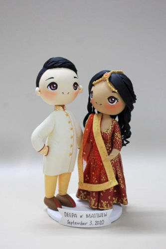 Picture of Hindu wedding cake topper, Indian wedding cake topper