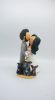 Picture of Kissing Bride & Groom Wedding Cake Topper with Dogs, Unique Anniversary Gift