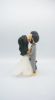 Picture of Kissing Bride & Groom Wedding Cake Topper with Dogs, Unique Anniversary Gift