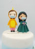 Picture of Cosplay bride & groom cake topper, Dinosaur and nerdy cake topper