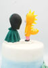 Picture of Cosplay bride & groom cake topper, Dinosaur and nerdy cake topper