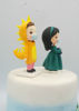 Picture of Cosplay bride & groom cake topper, Dinosaur and nerdy cake topper