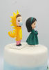 Picture of Cosplay bride & groom cake topper, Dinosaur and nerdy cake topper