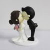 Picture of Mermaid dress wedding cake topper, Kissing bride and groom cake topper