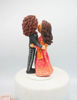 Picture of Mexico & Indian lesbian wedding cake topper, Bride & Bride cake topper