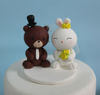 Picture of Teddy Bear and Bunny Wedding Cake Topper