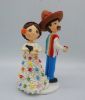 Picture of Hair dresser wedding cake topper, Mexico wedding cake topper