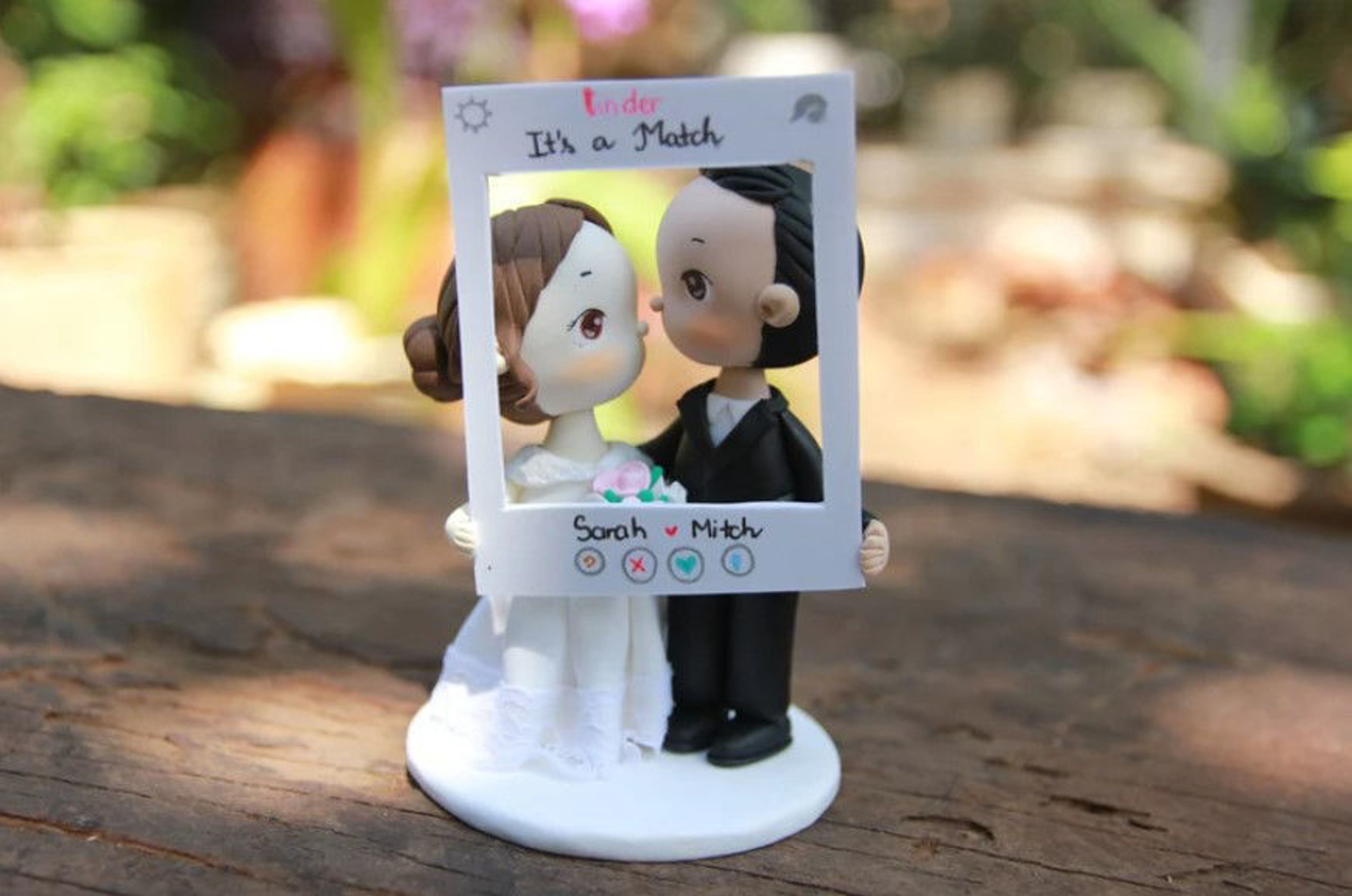 Picture of Tinder wedding cake topper, Funny wedding cake topper