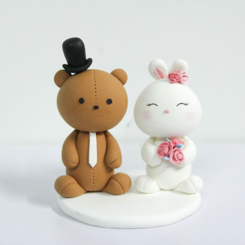 Picture of Bear and Bunny Wedding Cake Topper
