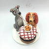 Picture of Lady & The Tramp wedding cake topper, Romantic gift for couple