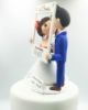 Picture of Online Dating Wedding Cake Topper, Tinder bride & groom topper