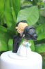 Picture of Kissing bride & groom cake topper