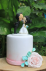 Picture of Kissing bride & groom cake topper
