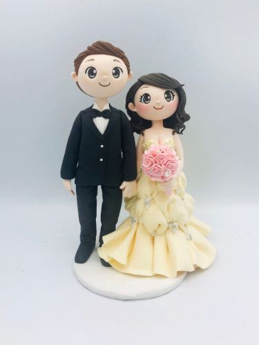 Picture of Personalized bride and groom wedding cake topper