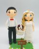 Picture of Picnic wedding cake topper with dog, Camping wedding cake topper