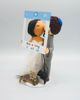 Picture of POF online dating wedding cake topper, Jewish groom and bride cake topper with cat