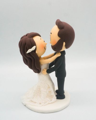 Picture of South Park wedding cake topper, Customized Commission Cartoon bride & groom clay figurine