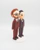 Picture of Groom and groom wedding cake topper, Gay wedding clay figurine