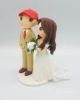 Picture of Football fan wedding cake topper, custom groom cake topper