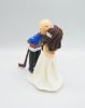 Picture of Hockey Player Groom & Photographer Bride Wedding Cake Topper, Custom Hobby Wedding Cake Topper