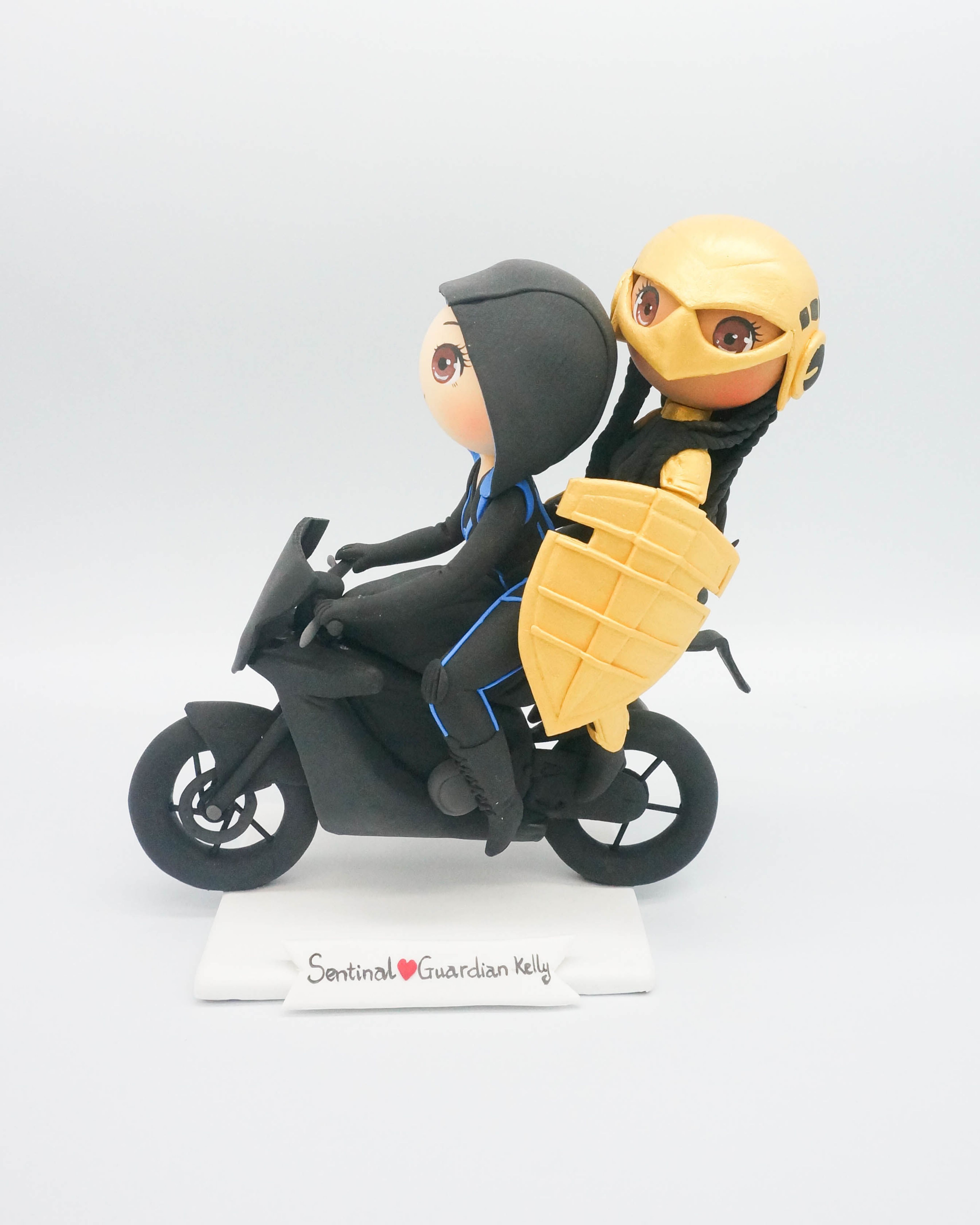 Picture of Custom Game Commission Wedding Cake Topper, Motorcycle wedding cake topper