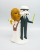 Picture of Chewbacca and stormtrooper wedding cake topper, Star wars wedding clay topper