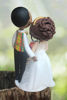 Picture of African wedding cake topper, mixed race wedding couple