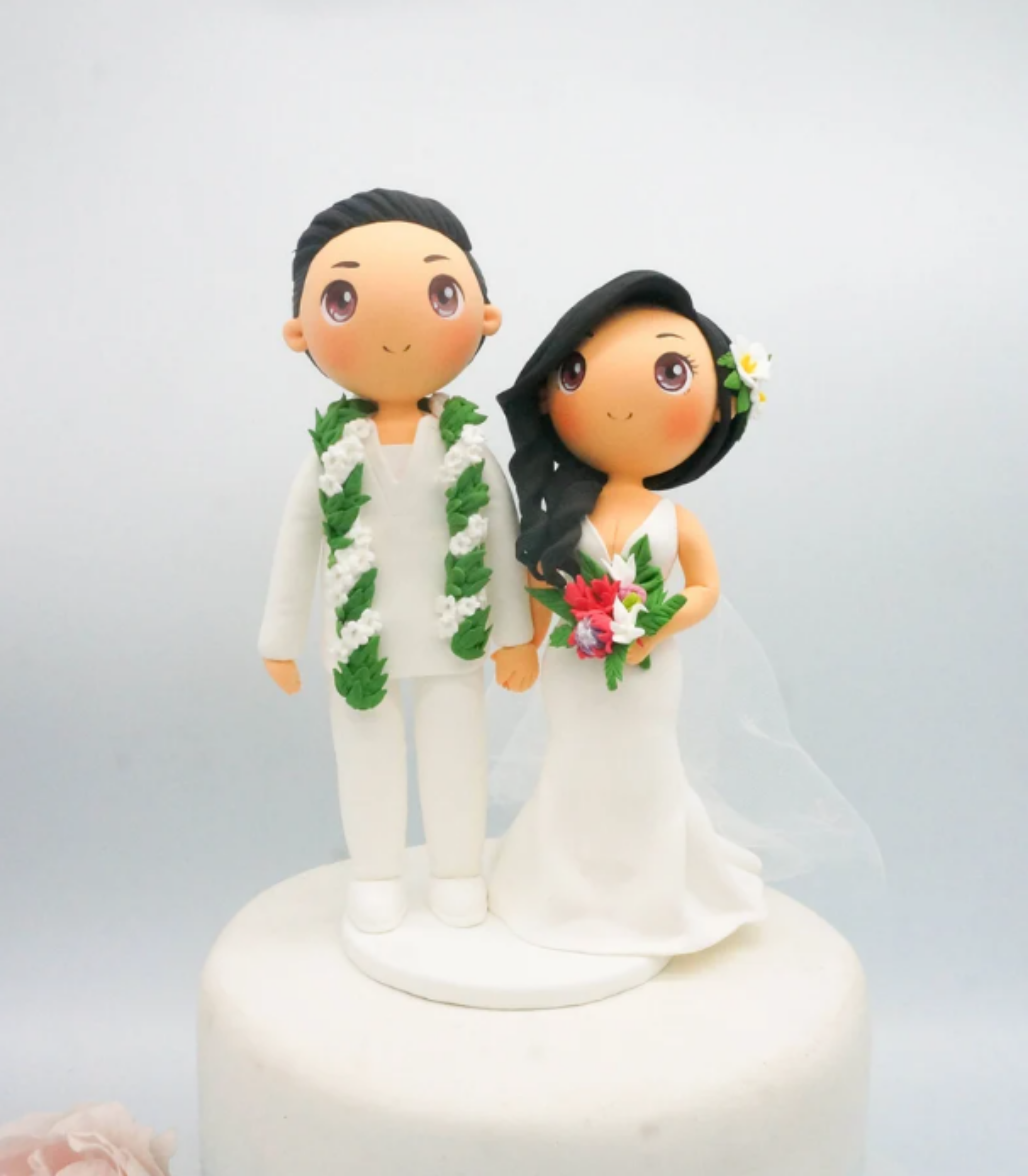 Picture of Hawaii wedding cake topper, Aloha wedding cake topper