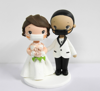 Picture of Princess wedding cake topper, Black and white wedding theme