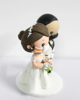 Picture of Princess wedding cake topper, Black and white wedding theme