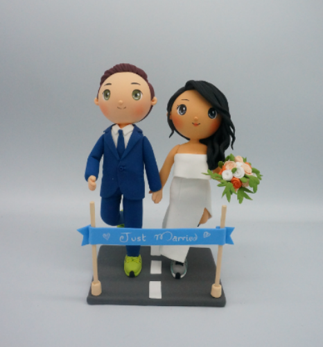 Picture of Runner Wedding Cake Topper, Marathon Wedding Cake topper