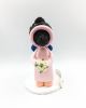 Picture of Ao Dai Wedding Cake Topper, Kissing Bride and Groom Clay Figurine