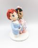 Picture of Korean Traditional Wedding Cake Topper, Blue & Pink Hanbok wedding cake topper